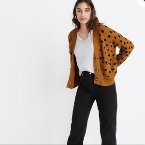 NWOT Madewell Hillview Cardigan Sweater in Painted Spots Size Medium